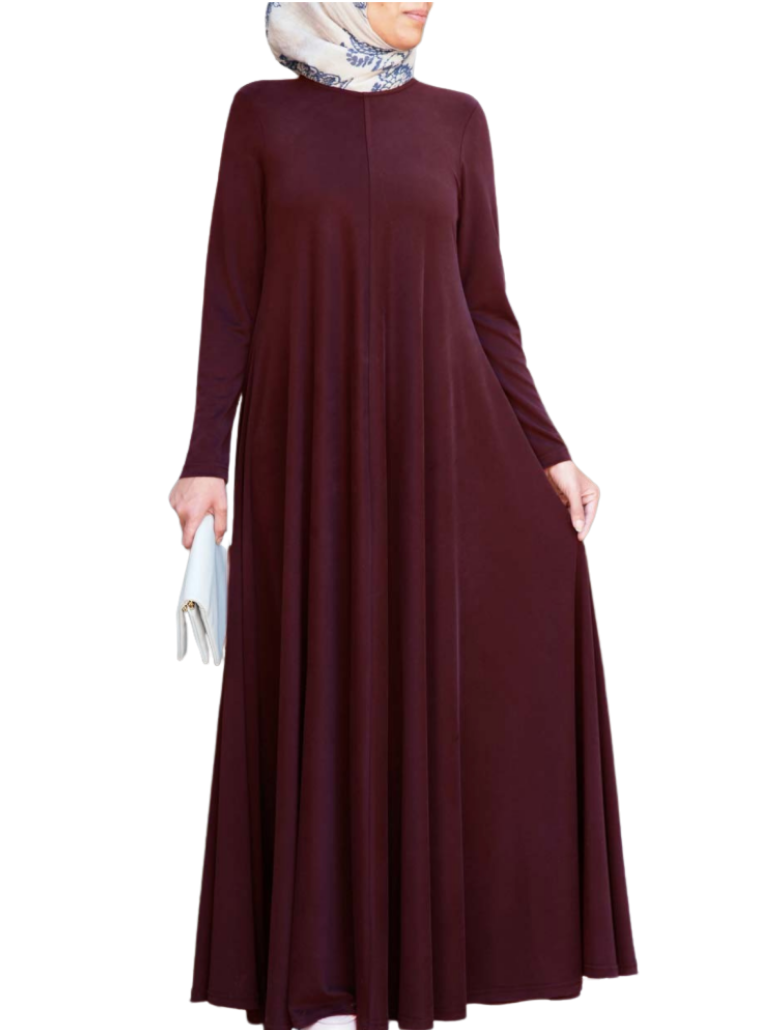 Flared Jersey Maxi Abaya - Hijab Blog